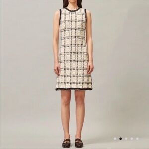 Tory Burch Sleeveless Tweed Dress NWOT M